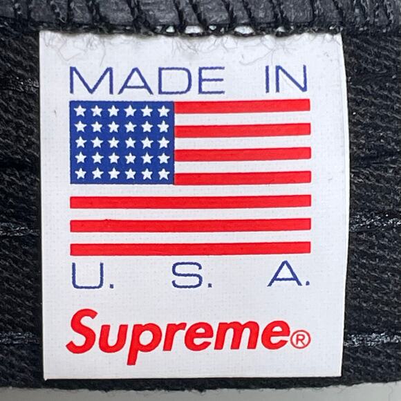 Supreme Black & White Signature Script Logo Camp Hat Cap One Size - Picture 5 of 5